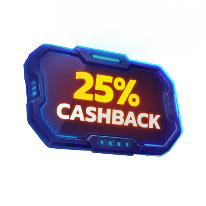 Visuel du cashback Rapter Casino de 25%